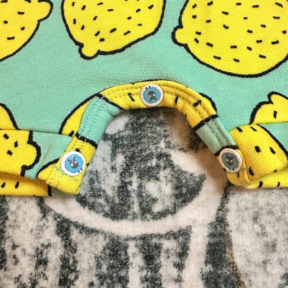 Purl Lamb Lemon Print Hooded Romper 4/5T Toddler Boys Girls Unisex Outfit - Picture 4 of 9